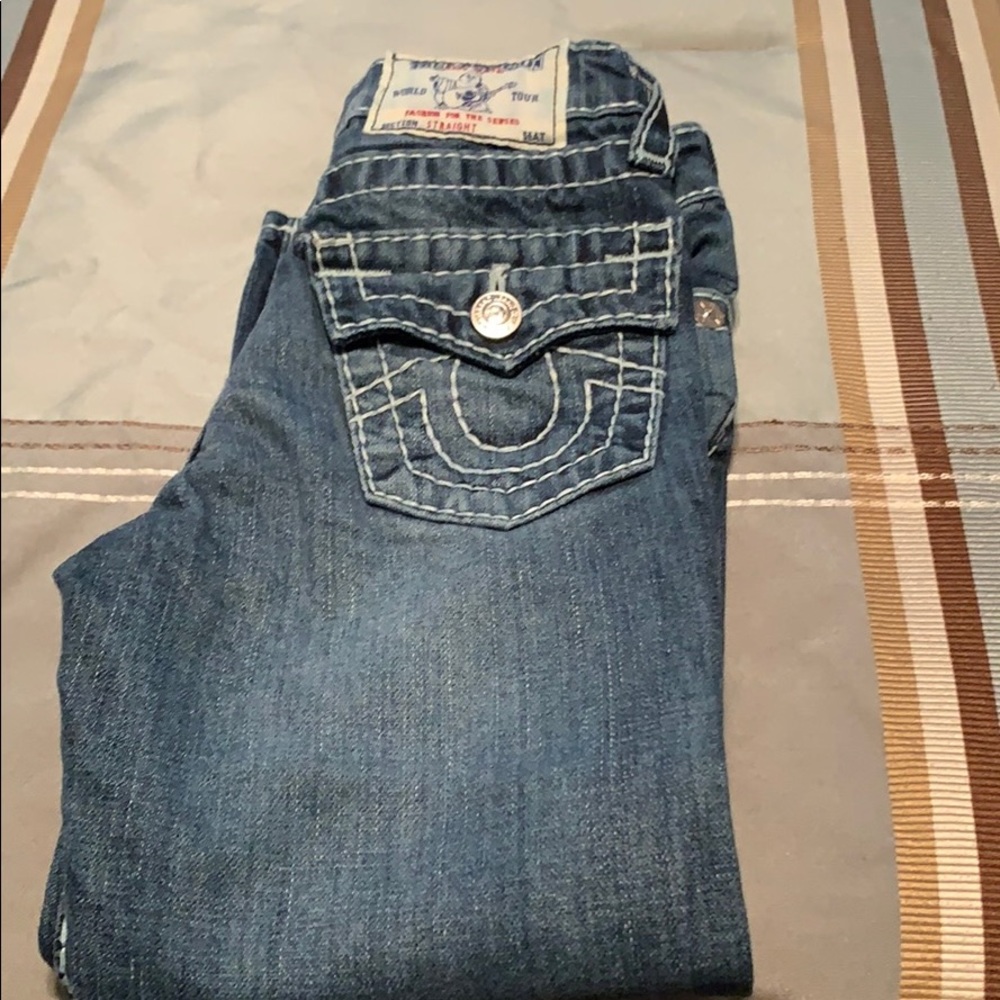 True Religion Straight Leg Denim Jeans